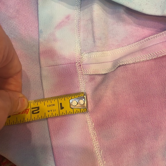 Zara Basics Opaque Yoke cotton candy tie-dye Geometric Mini Dress EUC - Picture 16 of 17